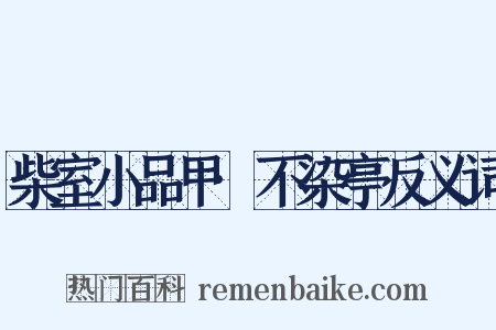 柴室小品甲·不染亭反义词是什么意思的图片